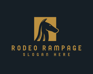 Gold Horse Stable logo design