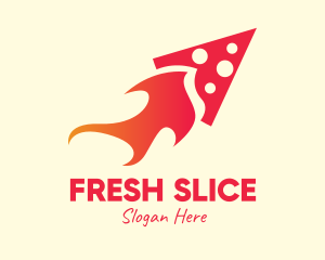 Hot Pizza Rocket logo design