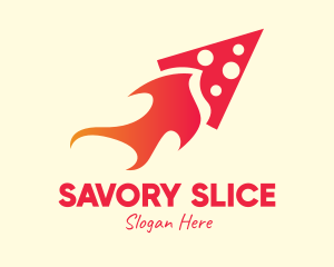 Hot Pizza Rocket logo design