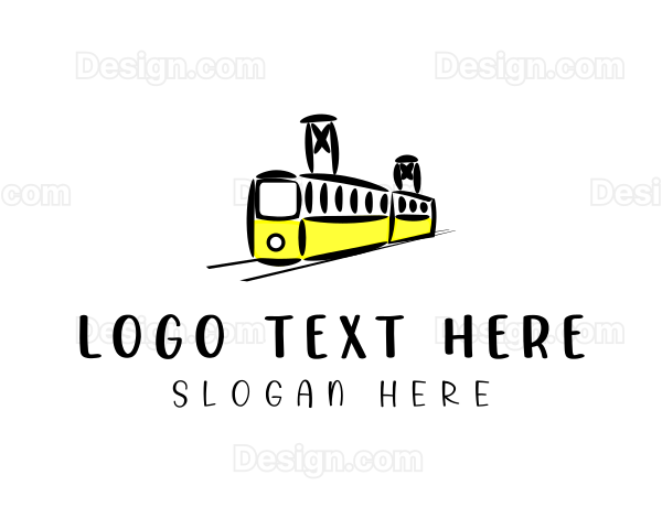 Railway Train Transit Logo