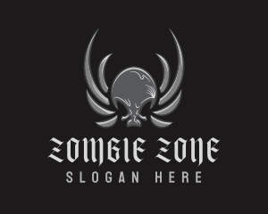 Horror Skull Wings logo design