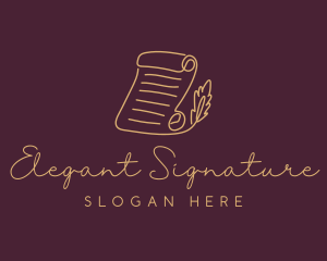 Document Quill Legal logo design