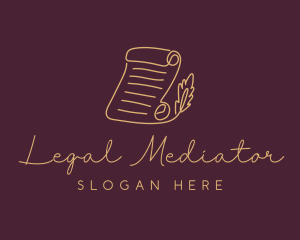 Document Quill Legal logo design