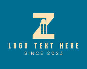 Yellow Building Letter Z logo