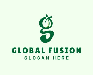 Food Fruit Letter G logo design