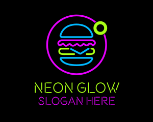 Neon Burger Hamburger logo