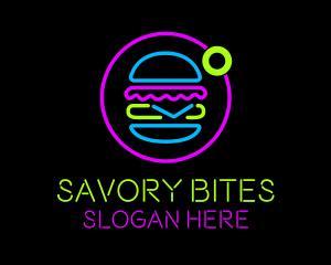 Neon Burger Hamburger logo