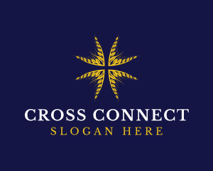 Wheat Religious Cross logo