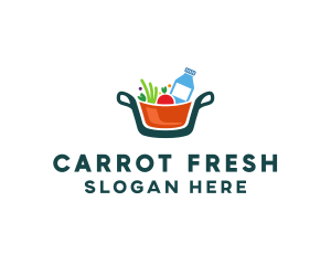 Fresh Ingredients Pot  logo design