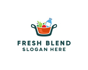 Fresh Ingredients Pot  logo design