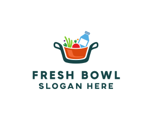 Fresh Ingredients Pot  logo design