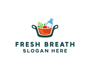 Fresh Ingredients Pot  logo design