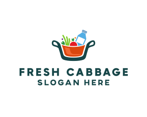 Fresh Ingredients Pot  logo design