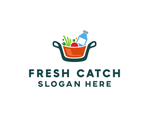 Fresh Ingredients Pot  logo design