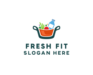 Fresh Ingredients Pot  logo design