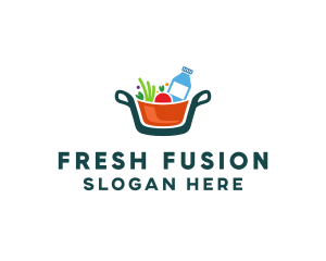 Fresh Ingredients Pot  logo design