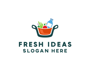 Fresh Ingredients Pot  logo design