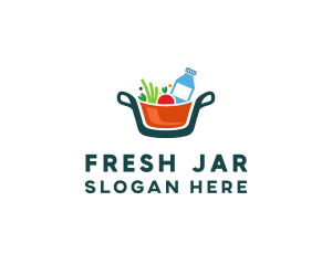 Fresh Ingredients Pot  logo design