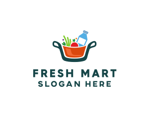 Fresh Ingredients Pot  logo design