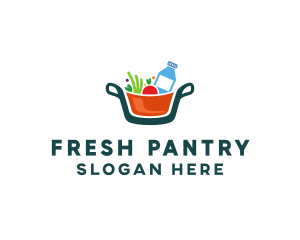 Fresh Ingredients Pot  logo design