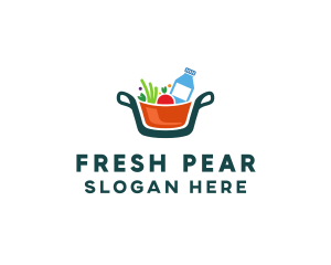 Fresh Ingredients Pot  logo design