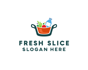 Fresh Ingredients Pot  logo design