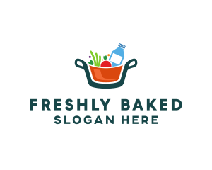 Fresh Ingredients Pot  logo design