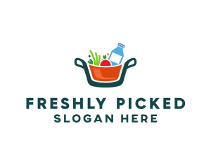 Fresh Ingredients Pot  logo design