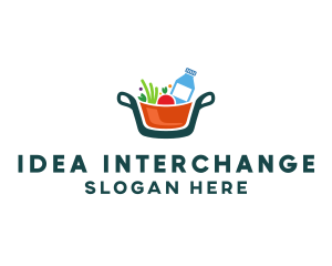 Fresh Ingredients Pot  logo design