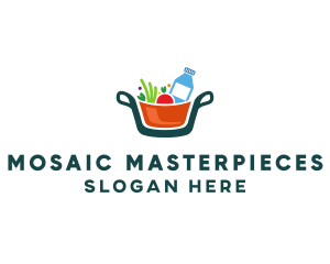 Fresh Ingredients Pot  logo design