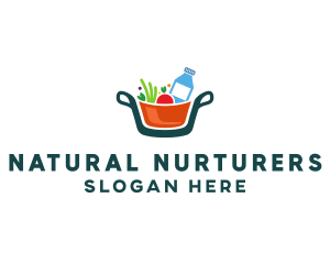 Fresh Ingredients Pot  logo design