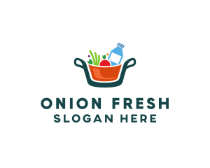 Fresh Ingredients Pot  logo design