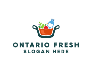 Fresh Ingredients Pot  logo design