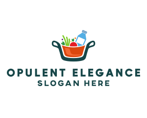 Fresh Ingredients Pot  logo design