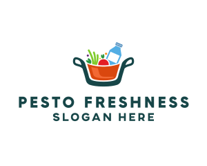 Fresh Ingredients Pot  logo design