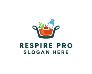 Fresh Ingredients Pot  logo design