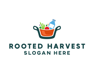 Fresh Ingredients Pot  logo design