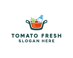 Fresh Ingredients Pot  logo design