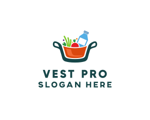 Fresh Ingredients Pot  logo design