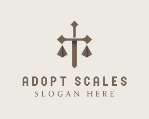 Legal Cross Scale logo design