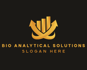 Analytics Arrow Graph logo design