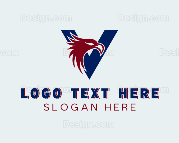 Eagle Avian Bird Letter V Logo