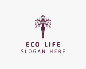 Woman Tree Wellness logo design