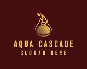 Restaurant Dining Cloche Flame logo design