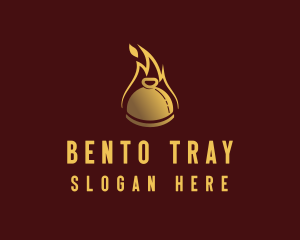 Restaurant Dining Cloche Flame logo design