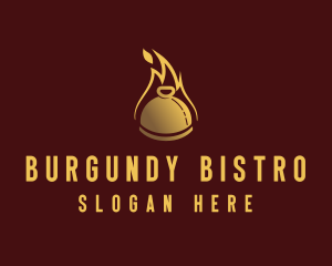 Restaurant Dining Cloche Flame logo design