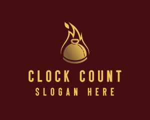 Restaurant Dining Cloche Flame logo design