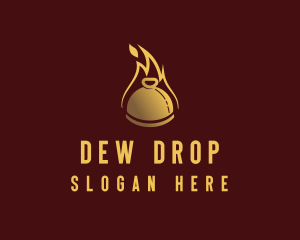 Restaurant Dining Cloche Flame logo design