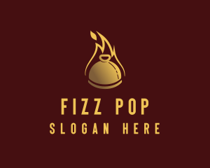 Restaurant Dining Cloche Flame logo design