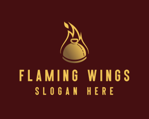 Restaurant Dining Cloche Flame logo design